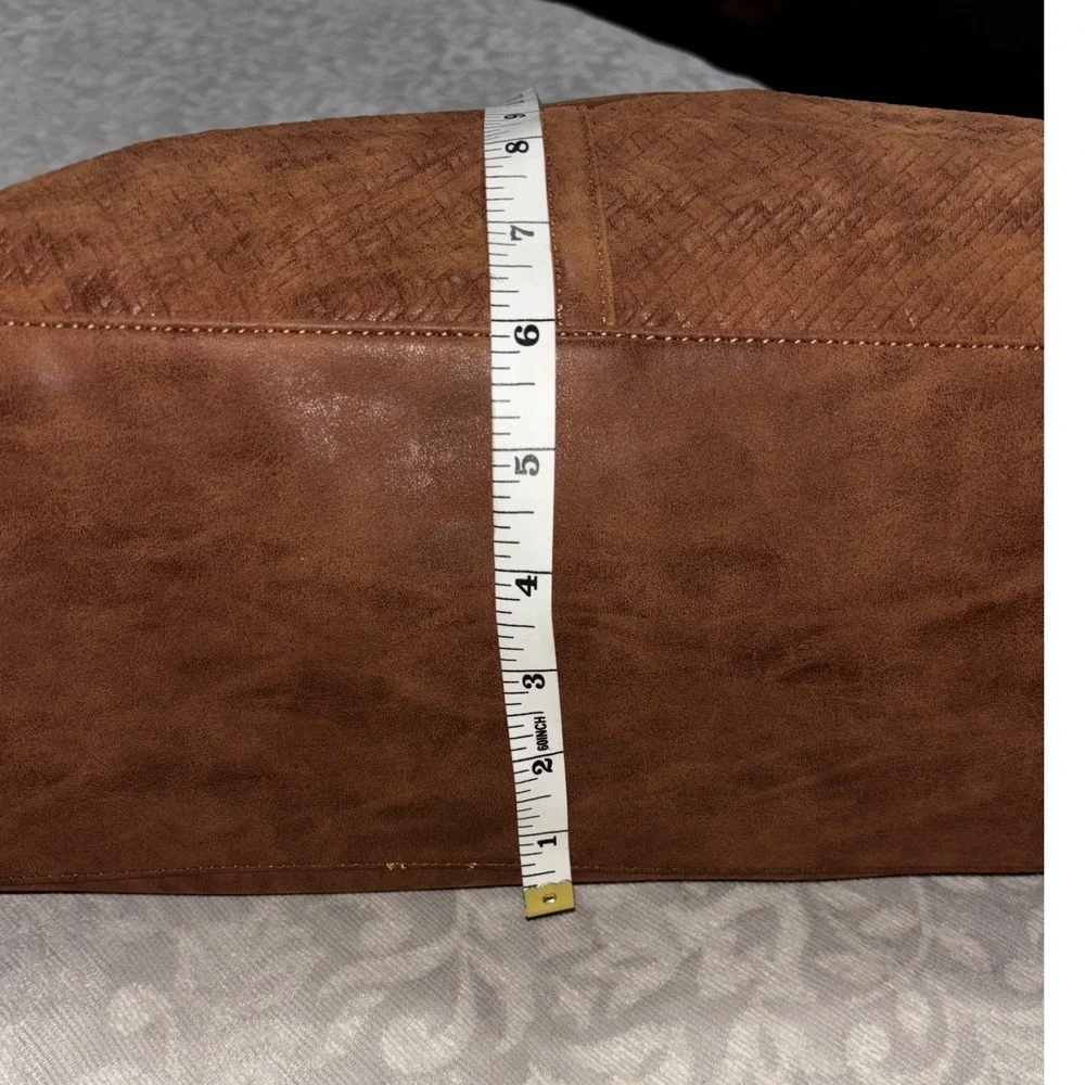 Little‎ Company Vienna Diaper Bag Cognac Brown Vegan Leather Tote baby Lee